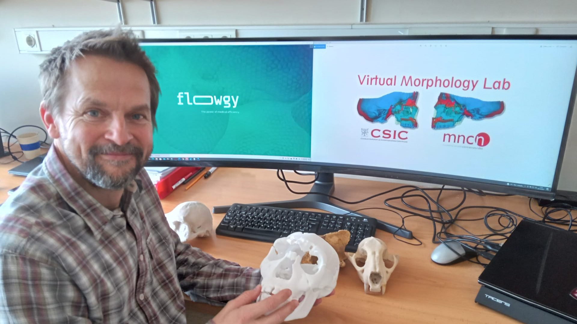 Dr. Markus Bastir, senior researcher of one of the most specialized laboratories in the country in virtual paleoanthropological morphology and evolution of respiratory function and its paleophysiological implications.